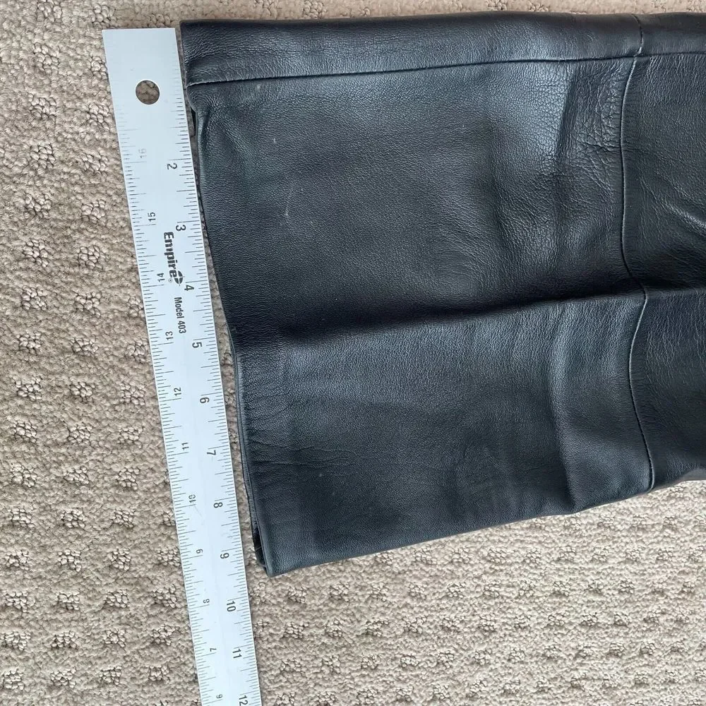 Vintage Wilson Leather Pants 30x31 (Tag 36) Black Motorcycle Biker Retro Y2K 90s